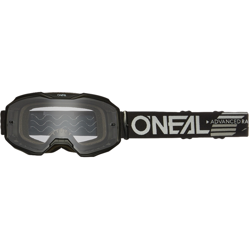 Motokrosa brilles O´Neal B-10 Solid melnas (caurspīdīgs pleksiglass)