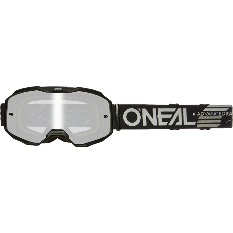 Motokrosa brilles O´Neal B-10 Solid black (sudrabaini matēts pleksiglass)