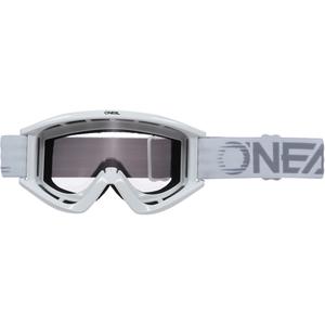 Motokrosa brilles O´Neal B-Zero baltas (caurspīdīgs pleksiglass)