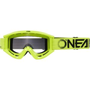 Motokrosa brilles O´Neal B-Zero fluorescējošas dzeltenas (caurspīdīgs pleksiglass)