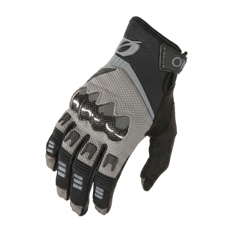 Motokrosa cimdi O´Neal Butch Carbon CE pelēki melni