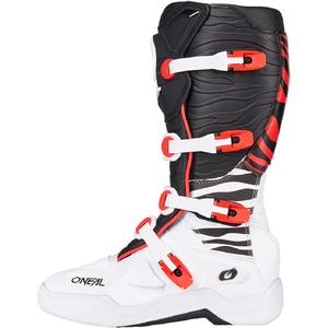 Motokrosa zābaki O´Neal 3SRS Zebra melni-balti-sarkani