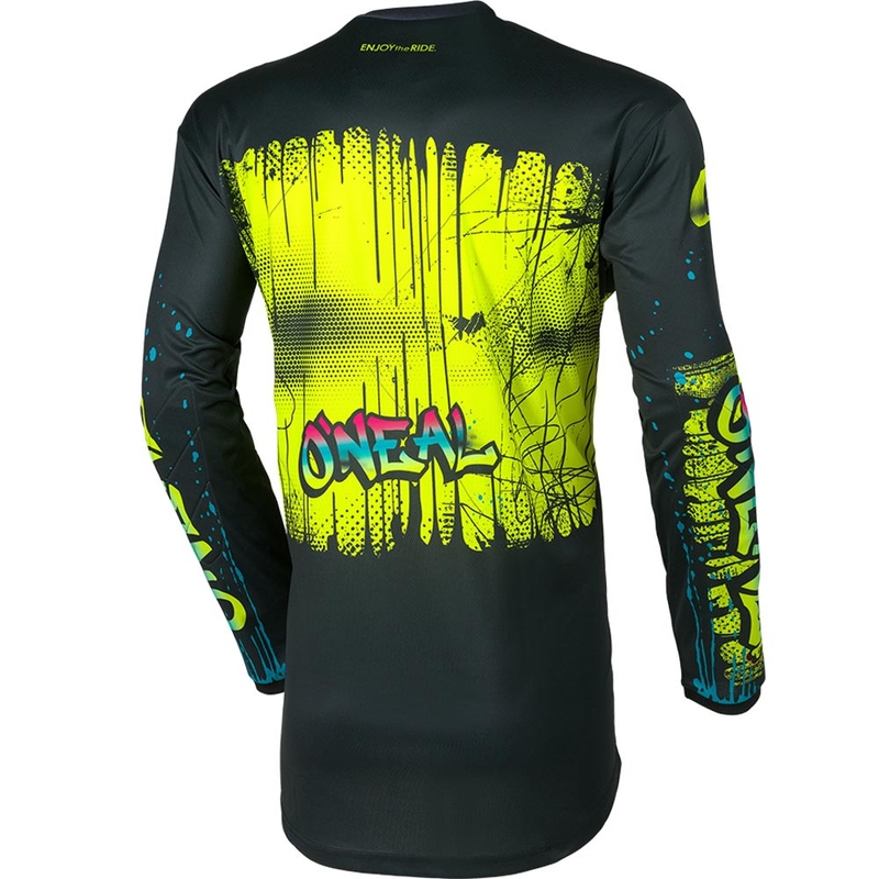 O'Neal Element Rancid bērnu motokrosa krekls melns-fluorēti dzeltens