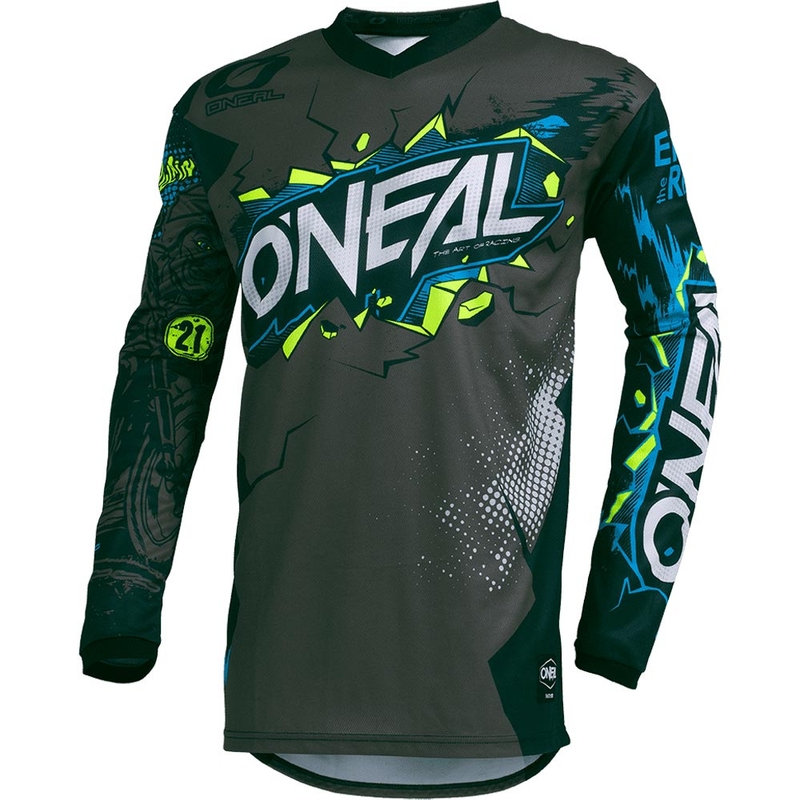 O'Neal Element Villain bērnu motokrosa krekls pelēks