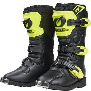 O'Neal Rider PRO bērnu motokrosa zābaki melni-fluorēti dzelteni