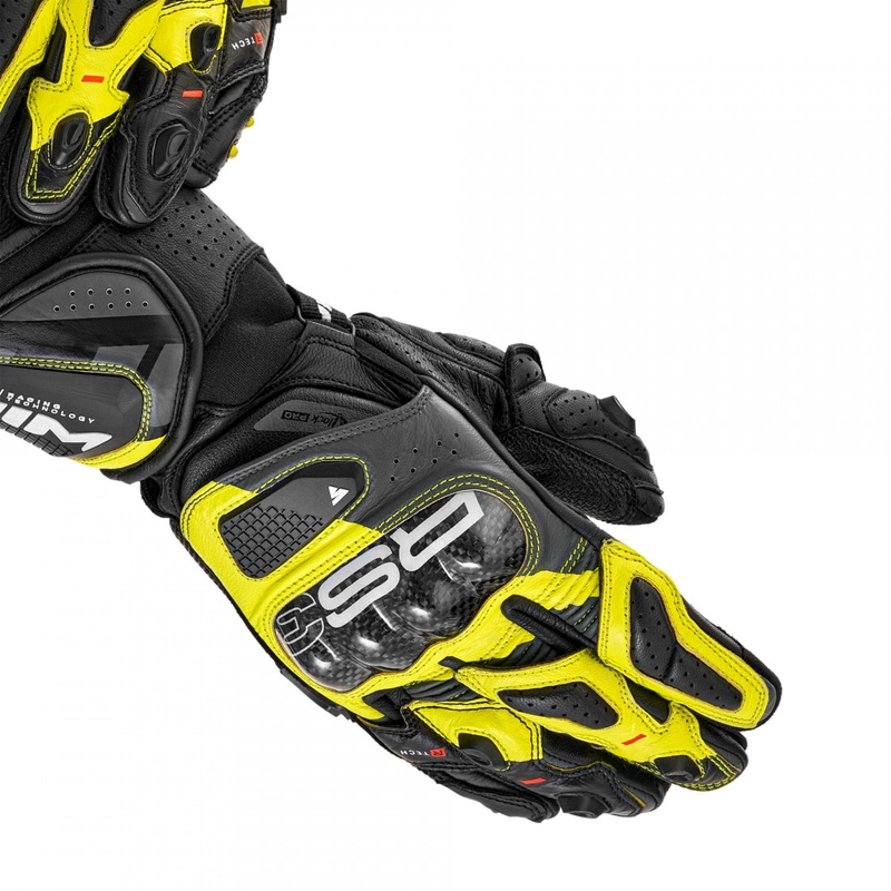 Shima RS-3 motocikla cimdi, fluorescējoši dzelteni