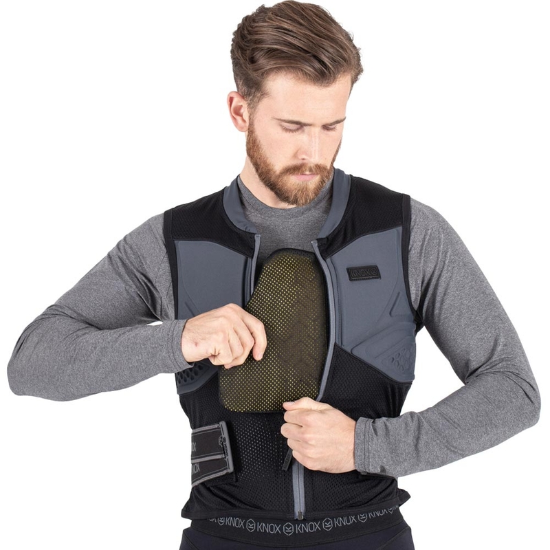 Knox Micro-Lock krūšu aizsargs ar uzlabotu funkciju, melns