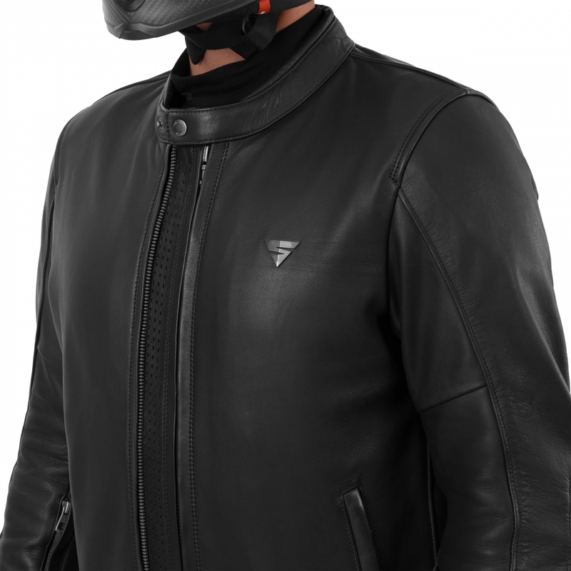 Ādas motocikla jaka Shima Hunter 3.0 melna