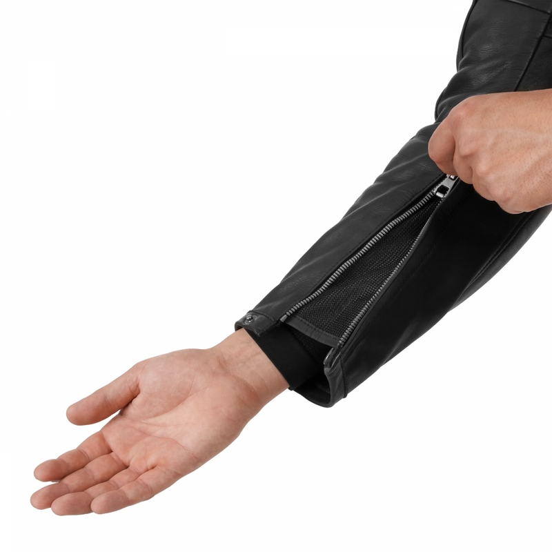 Ādas motocikla jaka Shima Hunter 3.0 melna