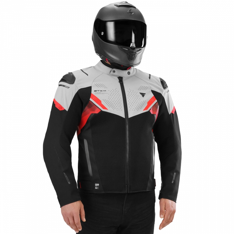 Shima STX Air motocikla jaka pelēki sarkana