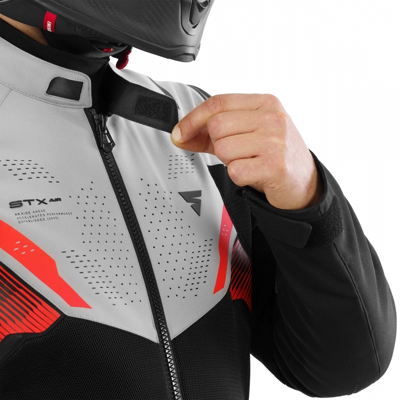 Shima STX Air motocikla jaka pelēki sarkana