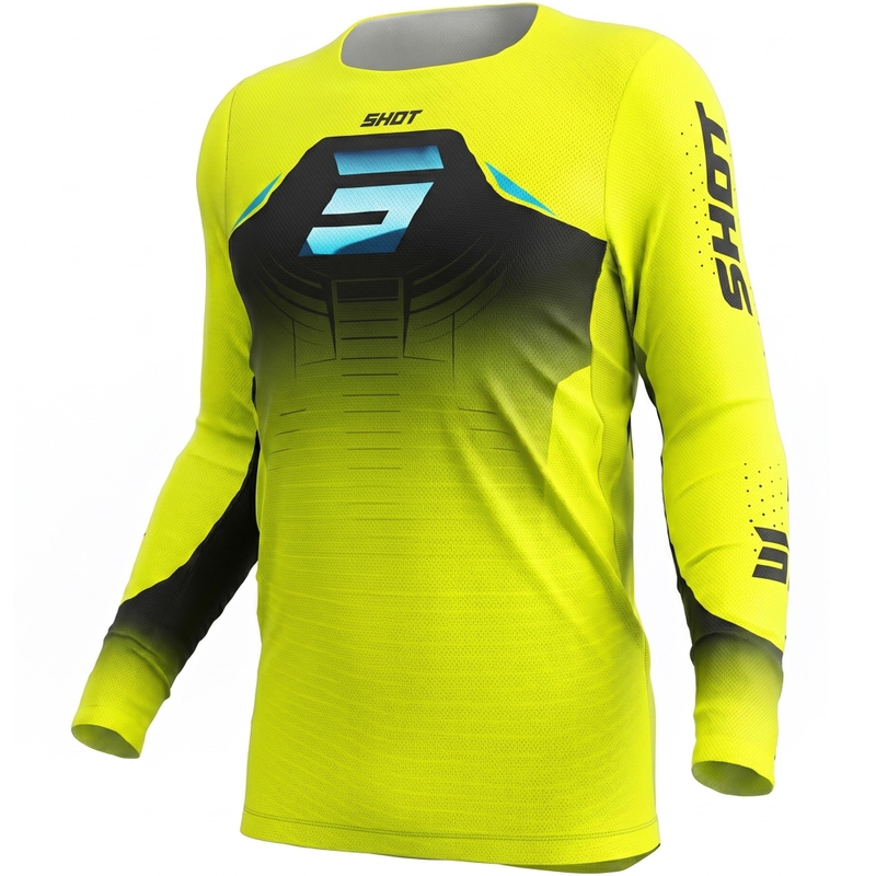 Motokrosa krekls Shot Aerolite Phase fluo dzeltens