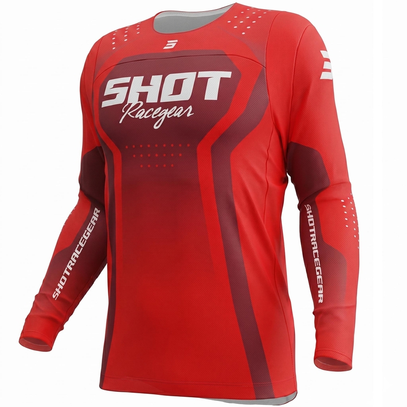 Motokrosa krekls Shot Contact Stream sarkans