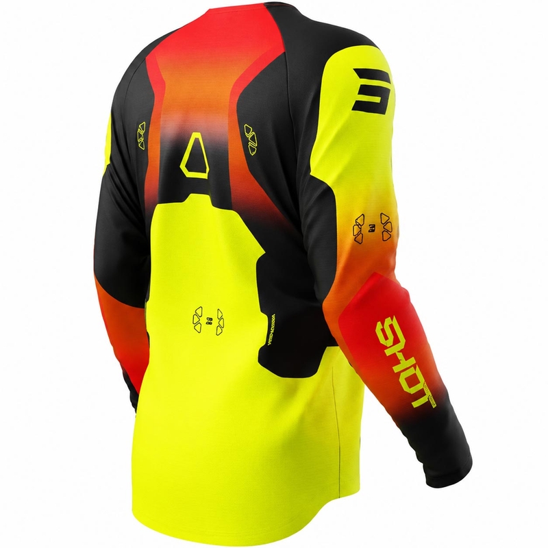 Shot Draw Rocket bērnu motokrosa krekls fluorescējoši dzeltens