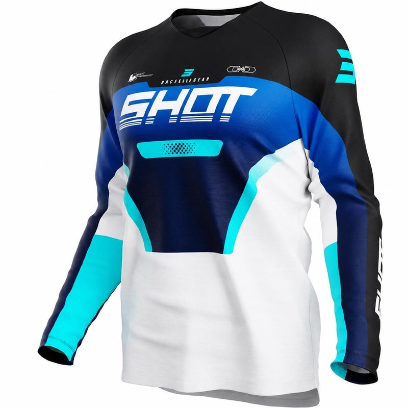 Shot Draw Struck bērnu motokrosa krekls, zils