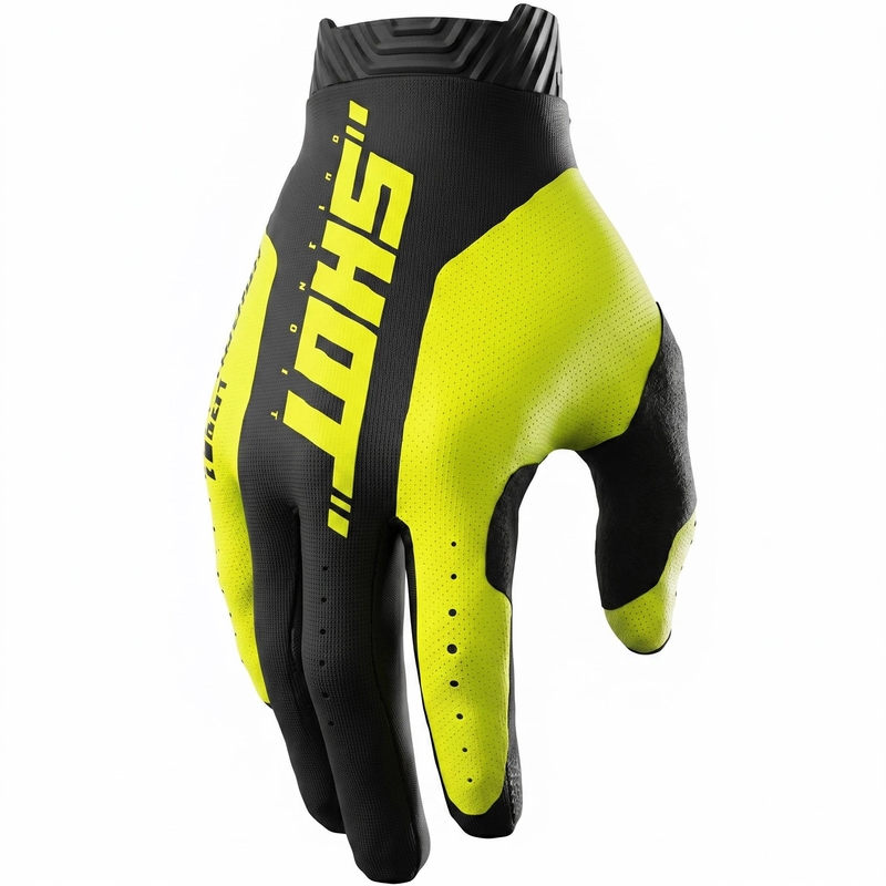 Motokrosa cimdi Shot Lite Skin fluo dzelteni