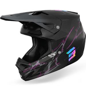 Shot Speed Rac bērnu motokrosa ķivere pērļu melna