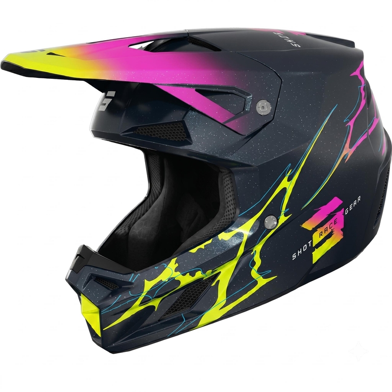 Shot Speed Rac bērnu motokrosa ķivere pērļu zila