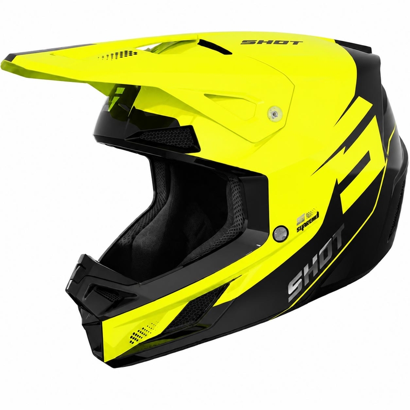 Shot Speed S bērnu motokrosa ķivere, spīdīgi fluo dzeltena