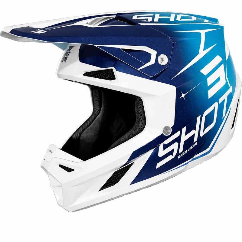 Shot Speed Side motokrosa ķivere pērļu zila