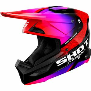 Shot Furious Stream bērnu motokrosa ķivere, spīdīgi sarkana
