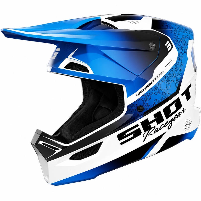 Shot Furious Stream bērnu motokrosa ķivere, spīdīgi zila