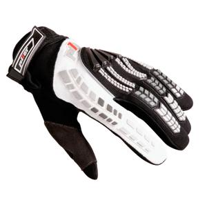 MX motocikla cimdi Pilot melni/balti