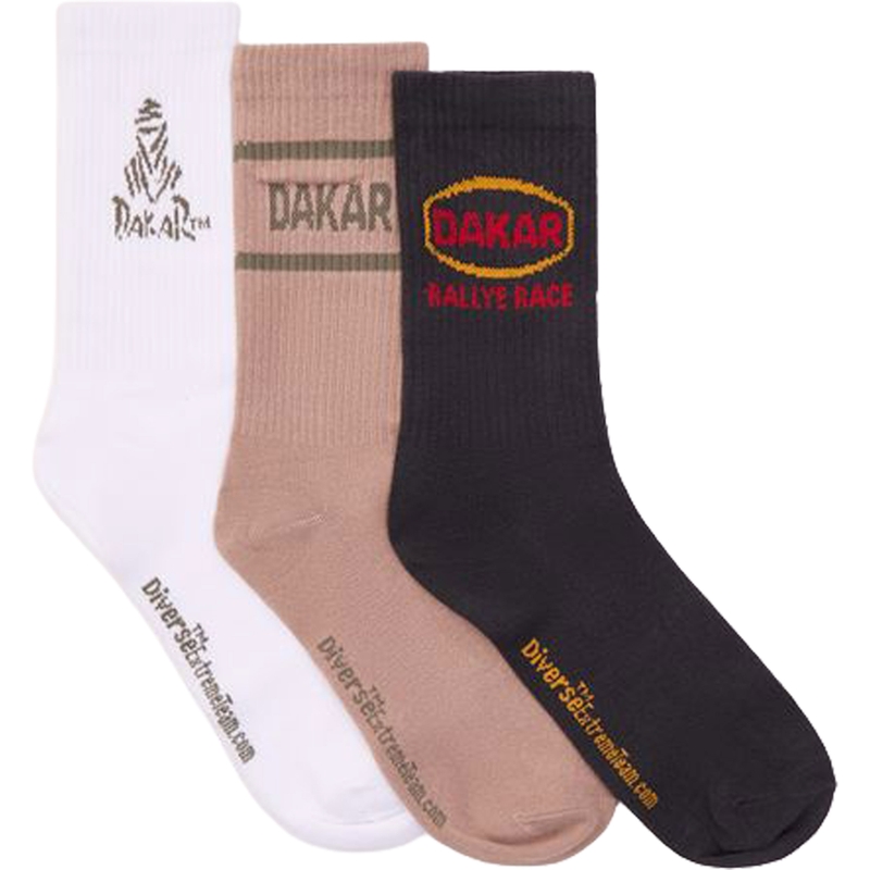 DAKAR Athlan 3Pack II zeķu komplekts pelēkbalts