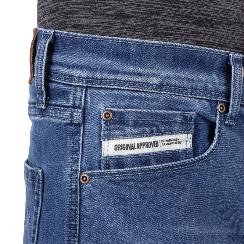 Oxford Original Approved Tailor AA motociklu džinsi gaiši zili