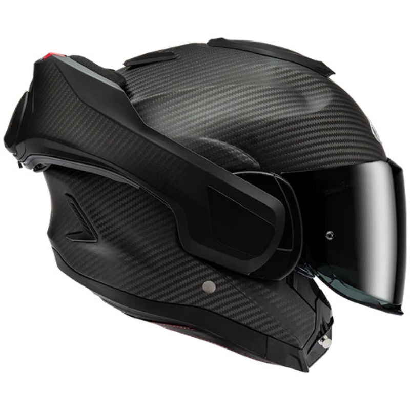 Atverama motocikla ķivere HJC F100 CARBON matēti melna
