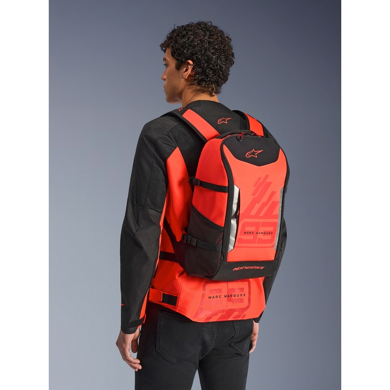 Alpinestars AMP-3 MM93 mugursoma sarkana fluorescējoša-sarkana-melna 17 l