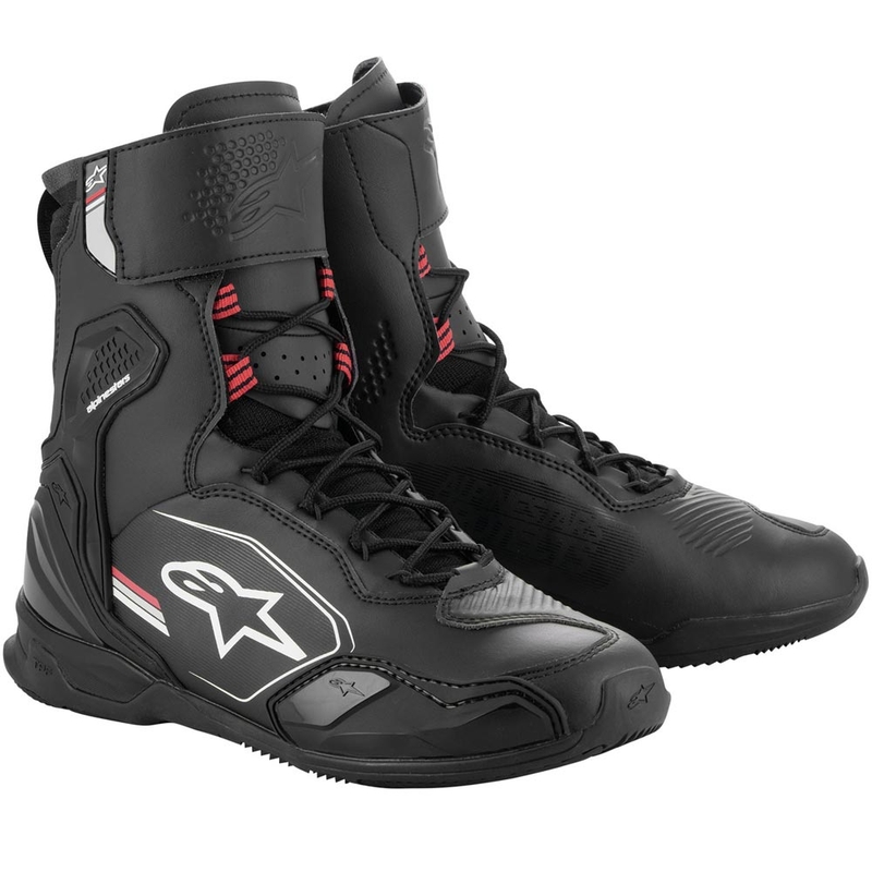 Alpinestars Superfaster motociklu zābaki melni-pelēki-sarkani