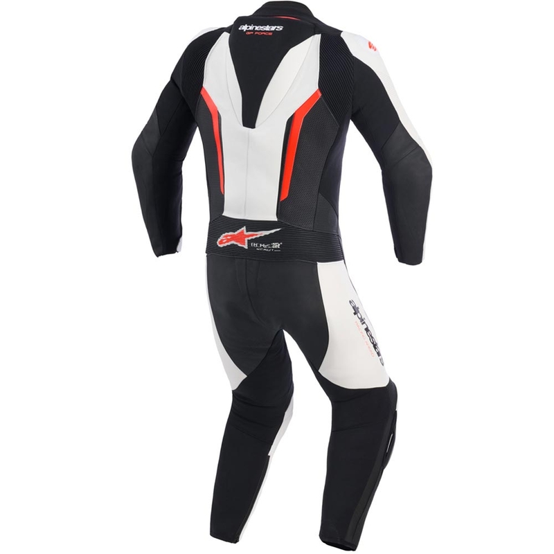 Alpinestars GP FORCE V2 viendaļīgs motocikla kombinezons balts-melns-fluorescējošs sarkans