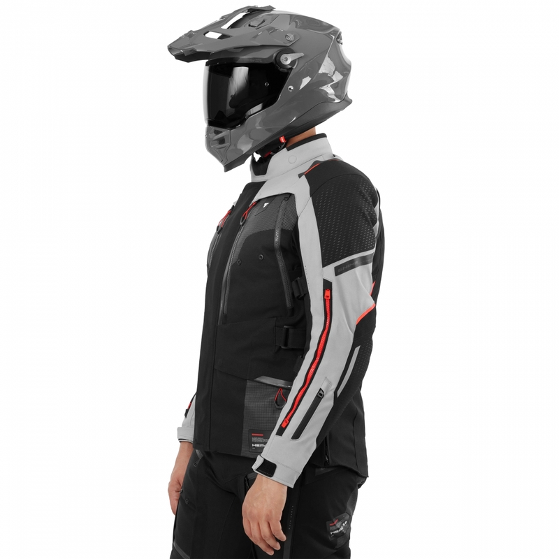 Shima Hero 3.0 motocikla jaka pelēki sarkana