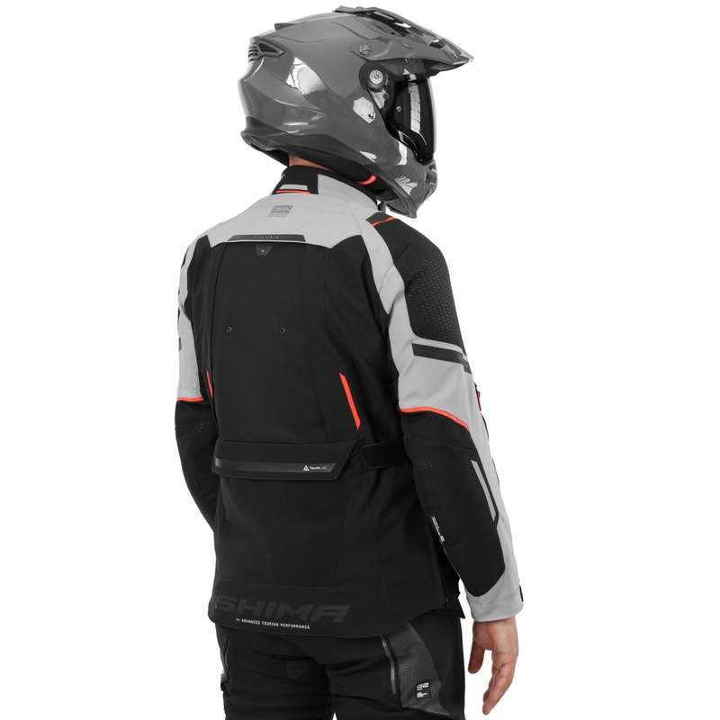 Shima Hero 3.0 motocikla jaka pelēki sarkana