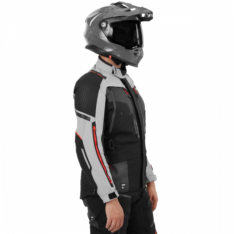 Shima Hero 3.0 motocikla jaka pelēki sarkana