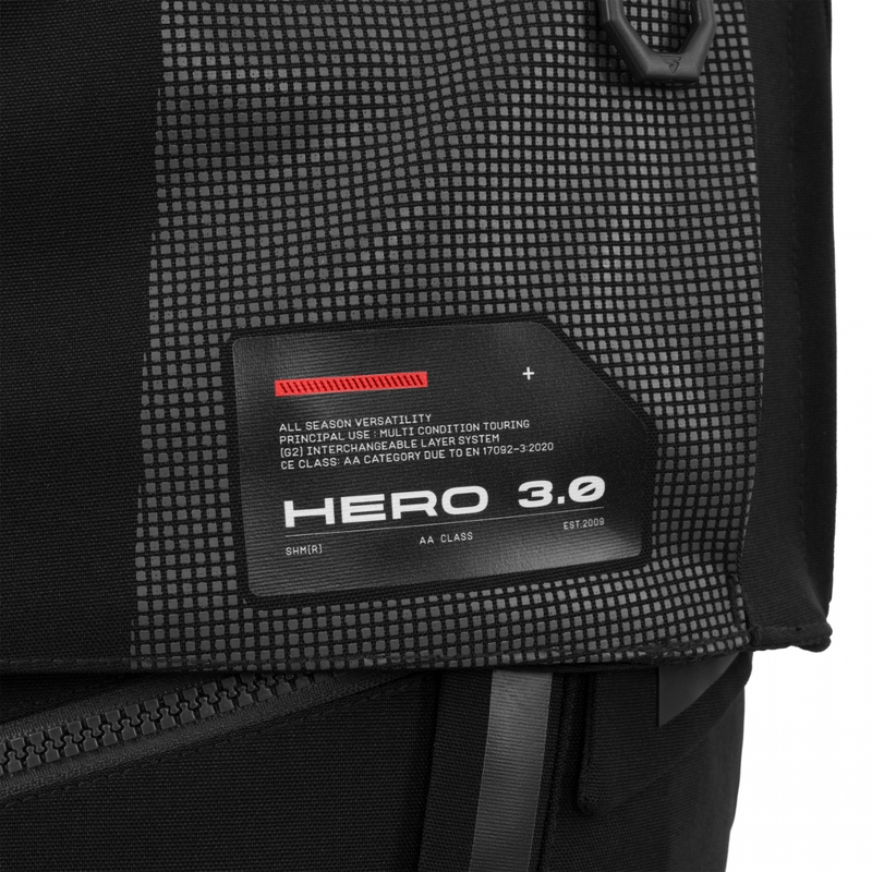 Shima Hero 3.0 motocikla jaka pelēki sarkana