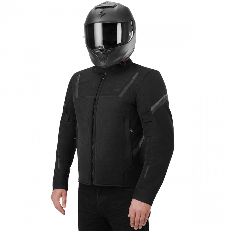 Shima Rush 3.0 Air motocikla jaka, melna