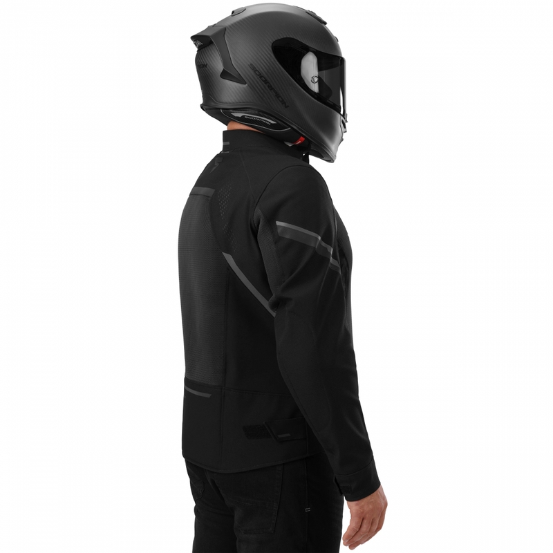 Shima Rush 3.0 Air motocikla jaka, melna