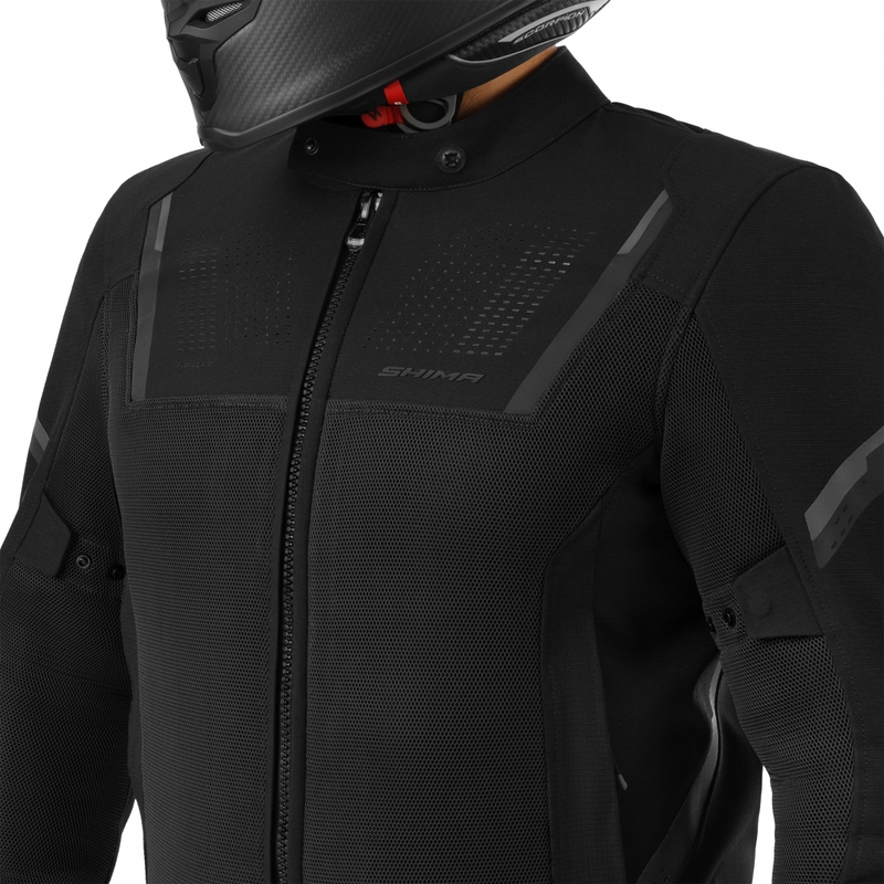 Shima Rush 3.0 Air motocikla jaka, melna