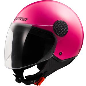 Atvērtā motocikla ķivere LS2 OF558 Sphere Lux II Solid fluorescējoši rozā