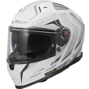 Pilna motocikla ķivere LS2 FF811 Vector II Alizer matēti balta