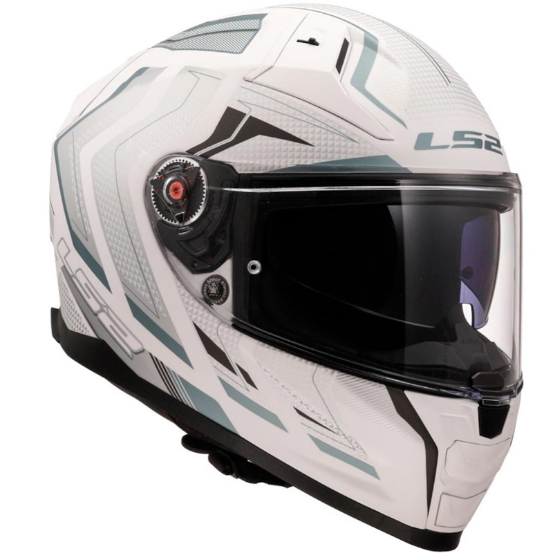 Pilna motocikla ķivere LS2 FF811 Vector II Alizer matēti balta