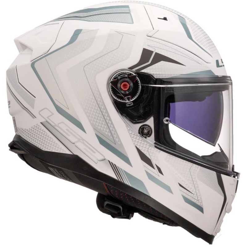 Pilna motocikla ķivere LS2 FF811 Vector II Alizer matēti balta