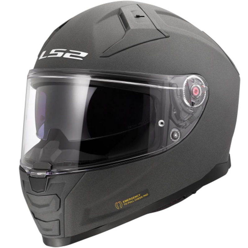 Pilna izmēra motocikla ķivere LS2 FF811 Vector II, cieta betona pelēka
