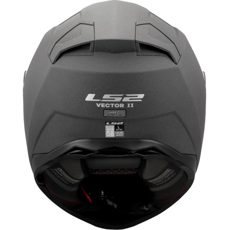 Pilna izmēra motocikla ķivere LS2 FF811 Vector II, cieta betona pelēka