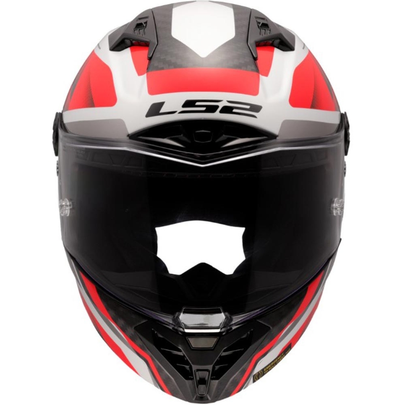 Slēgta motocikla ķivere LS2 FF805 Thunder C GP Aero Raute balta-sarkana