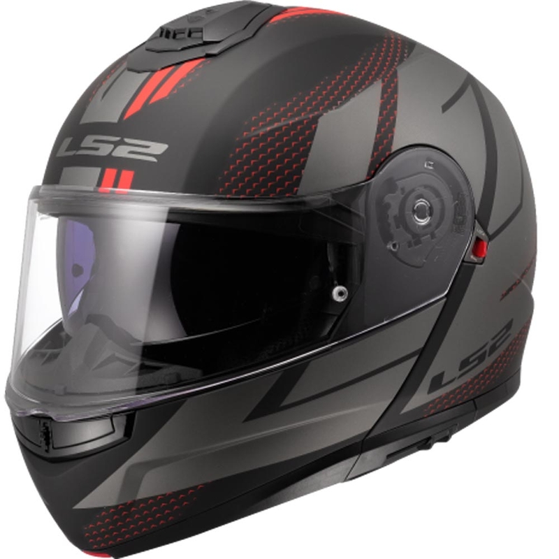Atverama motocikla ķivere LS2 FF908 Strobe II Code melna-pelēka