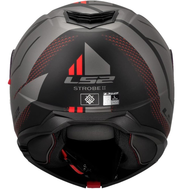 Atverama motocikla ķivere LS2 FF908 Strobe II Code melna-pelēka