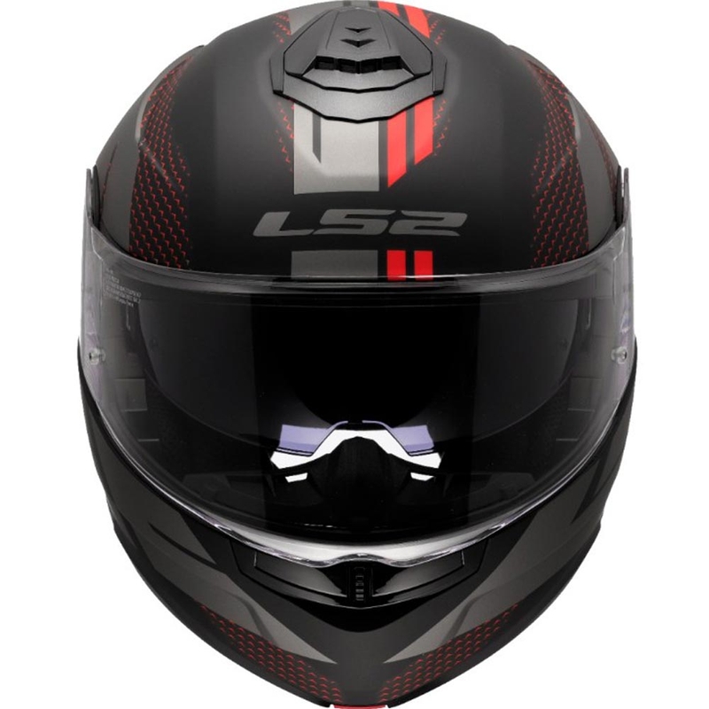 Atverama motocikla ķivere LS2 FF908 Strobe II Code melna-pelēka